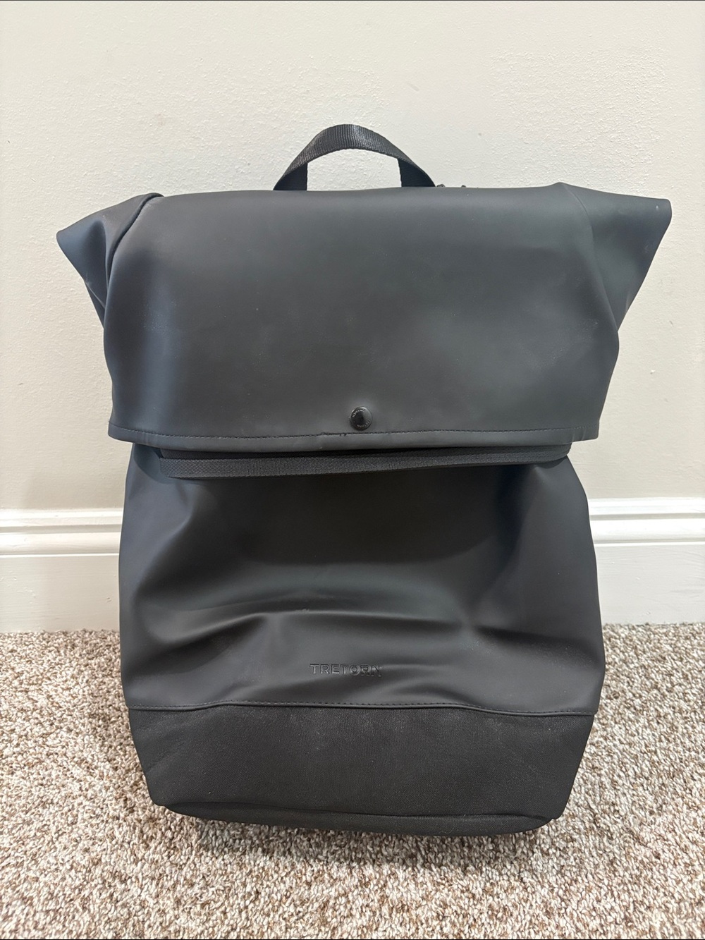 Tretorn Black Roll-Top Backpack